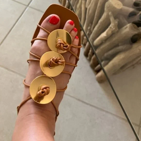 TORY BURCH Artisanal Knot Sandal Tripon Cristal Elba Sandals